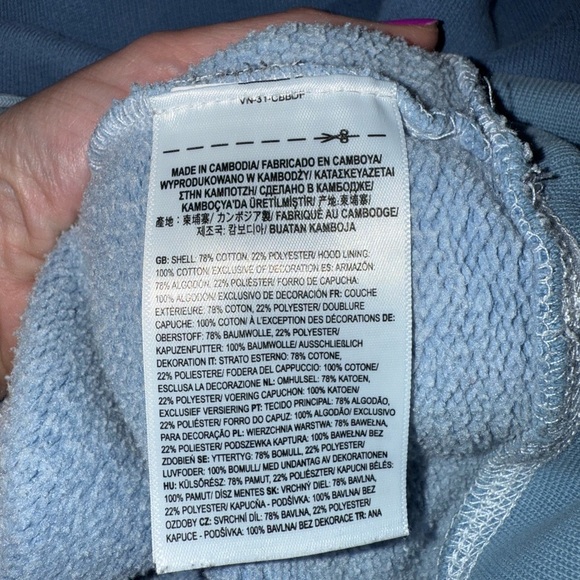 Vans Blue Ombre Hoodie - Size Medium - Picture 7 of 8